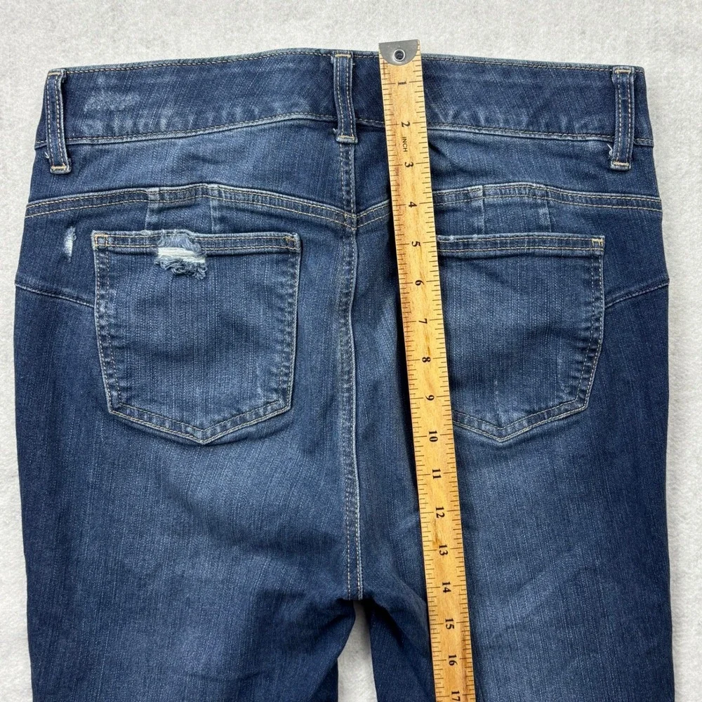 Torrid Womens 10 Medium Wash Distressed Crop Bombshell Skinny Jeans 14468829
